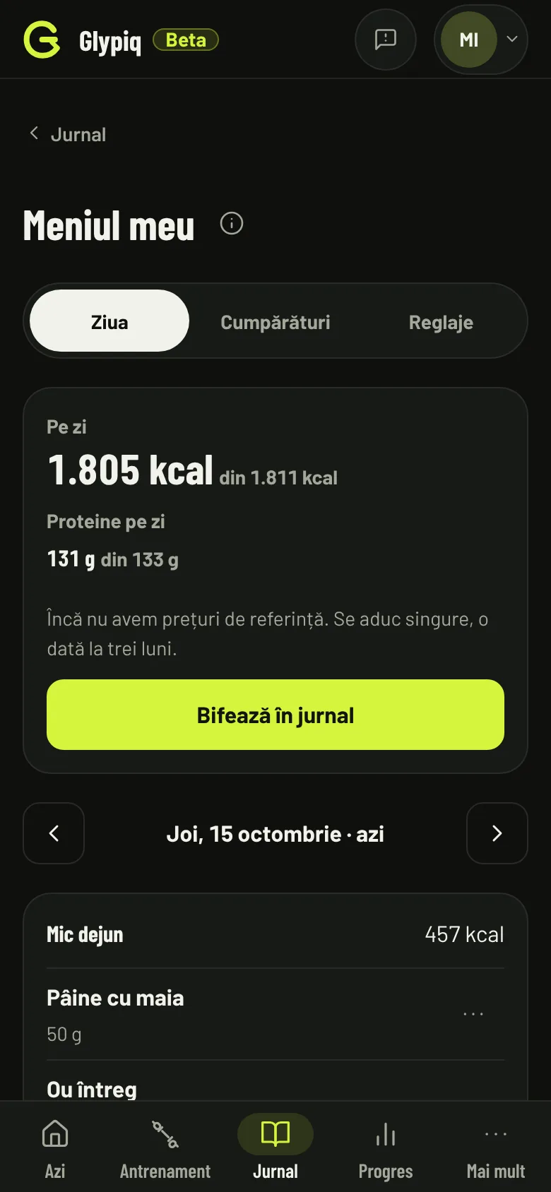 Meniul săptămânii